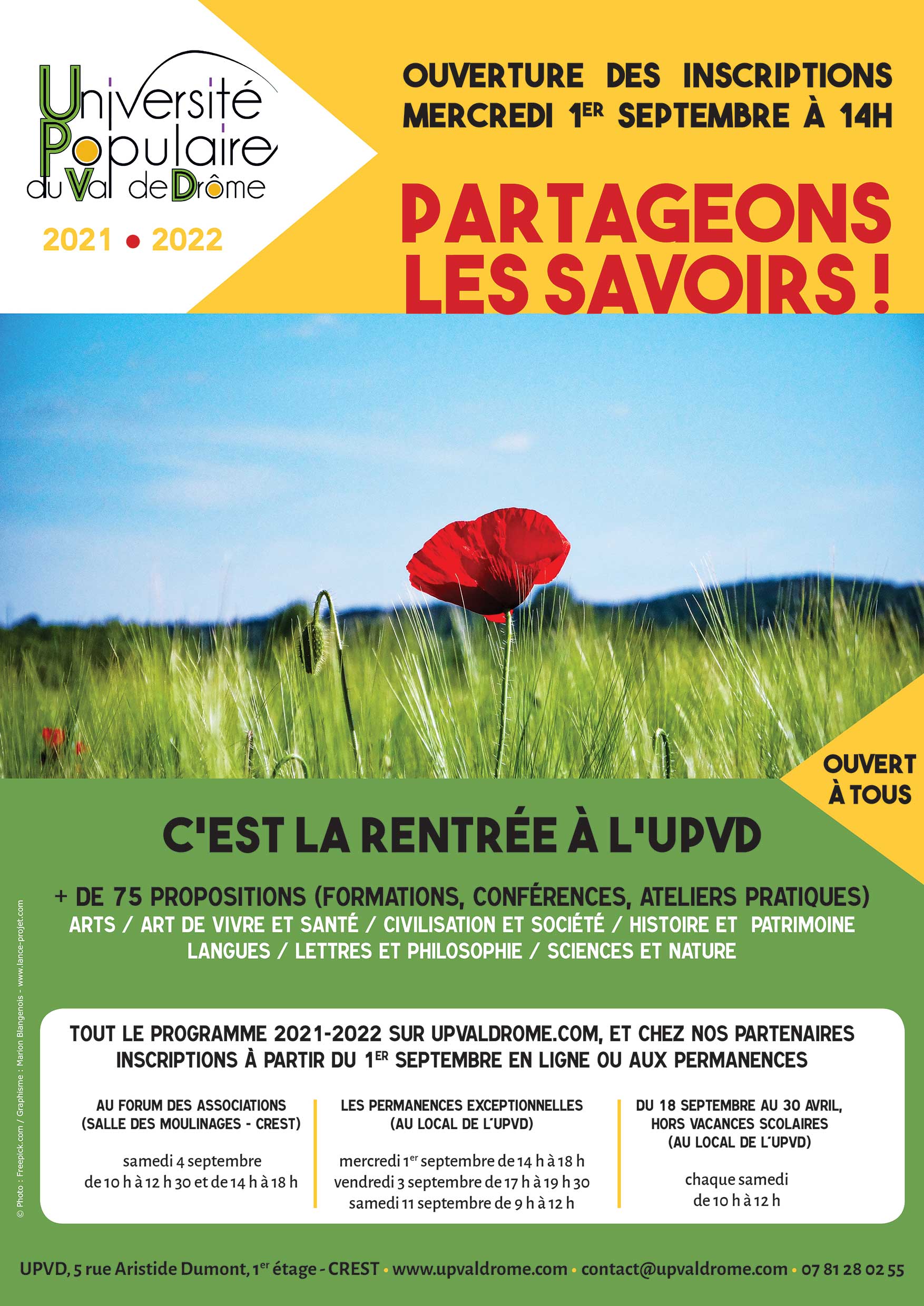 Affiche de rentrée UPVD