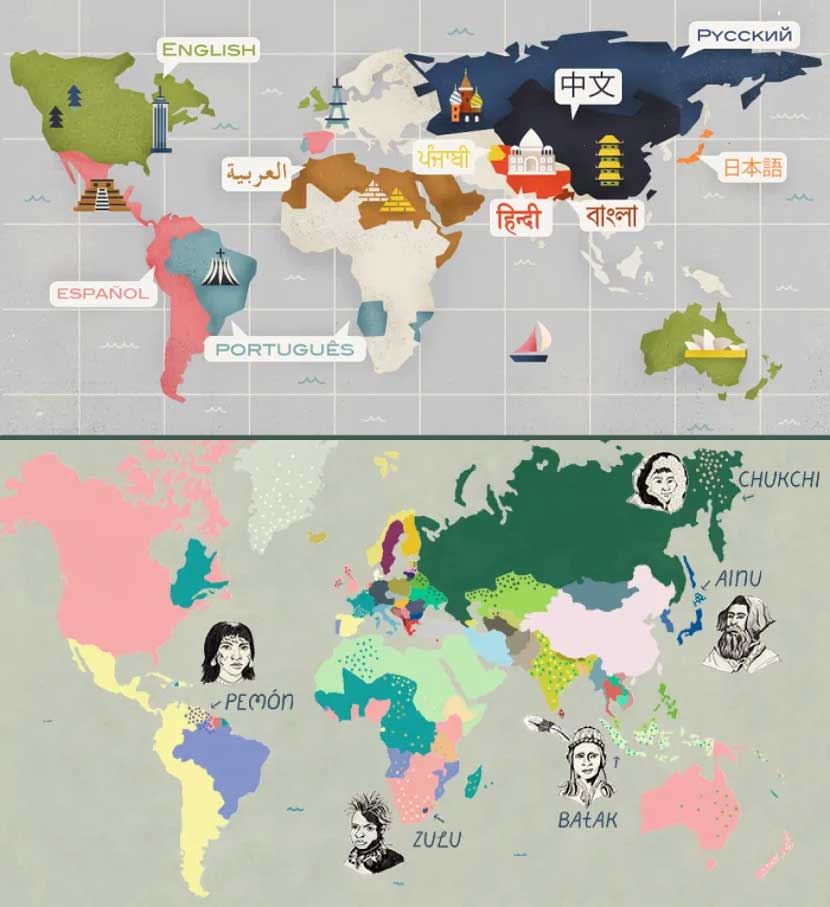 DÉCOUVRONS LES 6000 LANGUES DU MONDE Langues du monde