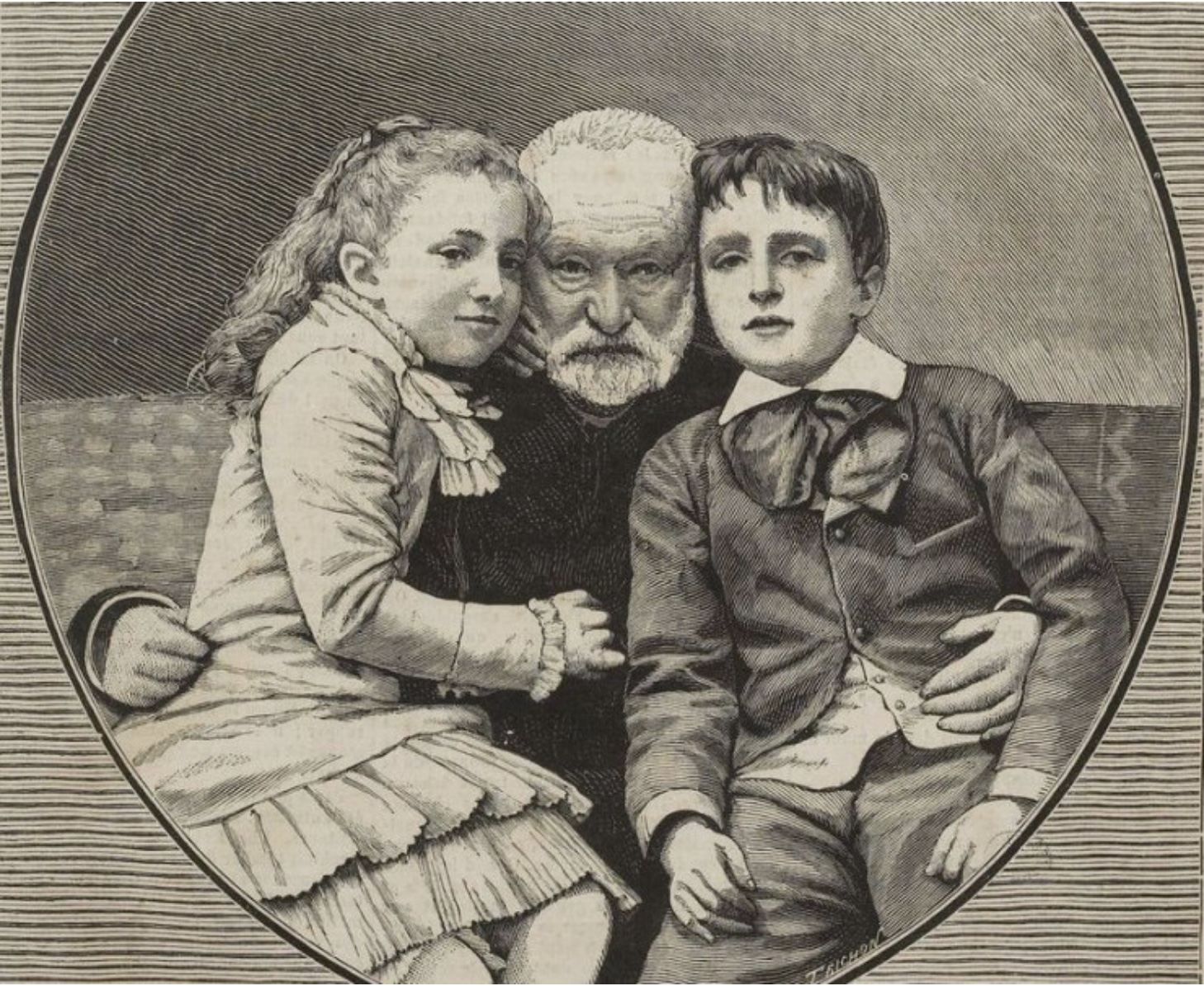 Victor Hugo avec enfants