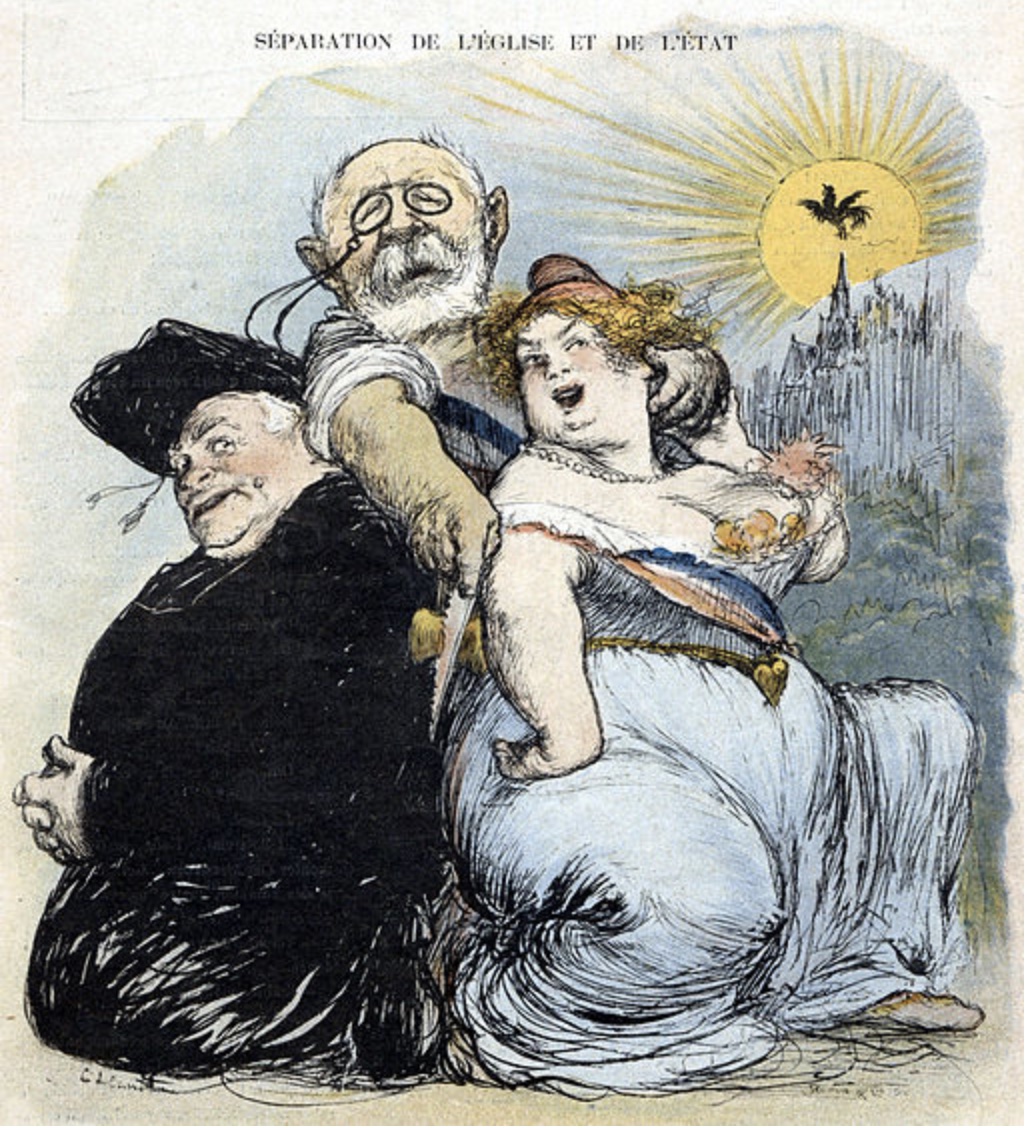 LA LAÏCITÉ: UN PROBLÈME OU UNE SOLUTION ? caricature_loi_séparation_église_état